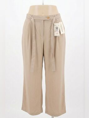 NWT Villager Signature Khaki Belted Dress Pants - Plus Size 18W